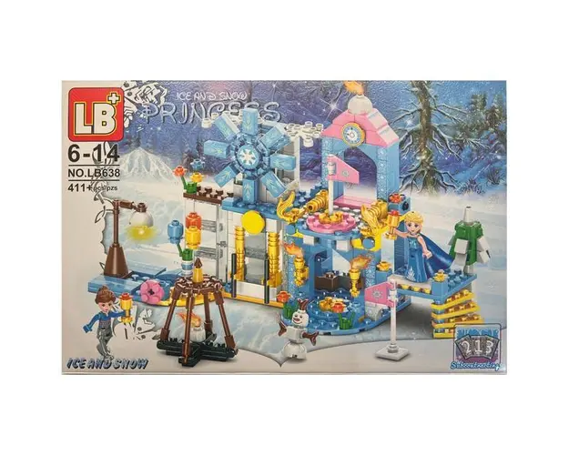 Set de constructie Frozen - Castel de gheata, 411 piese tip lego
